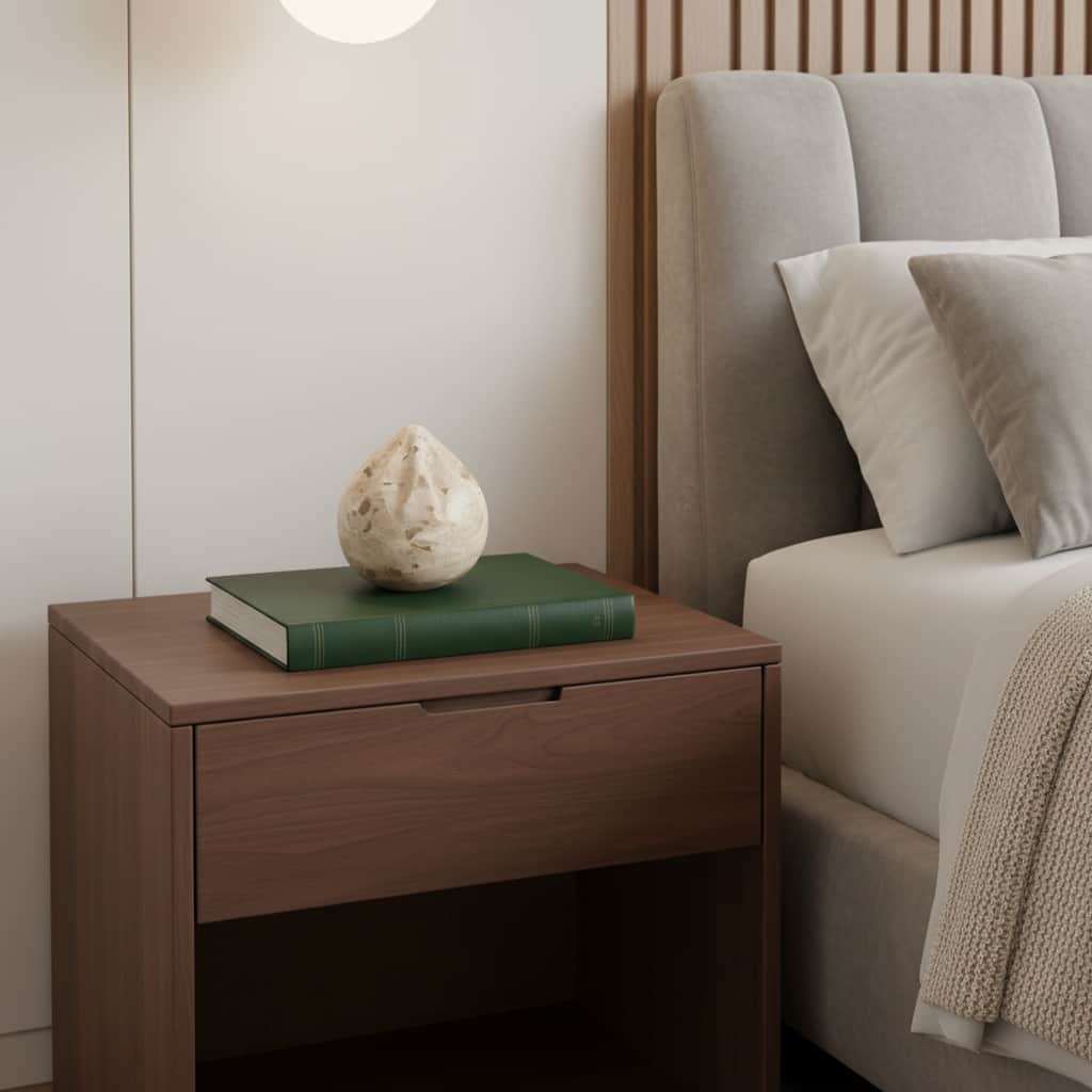 HomeRoots 3" Beige Marble Modern Abstract Tabletop Sculpture - 3.16 in. x 3.35 in. x 3.16 in.