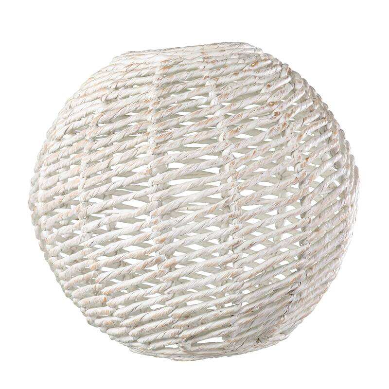SEI Furniture Cazador Coastal White Woven Fiber Pendant Shade