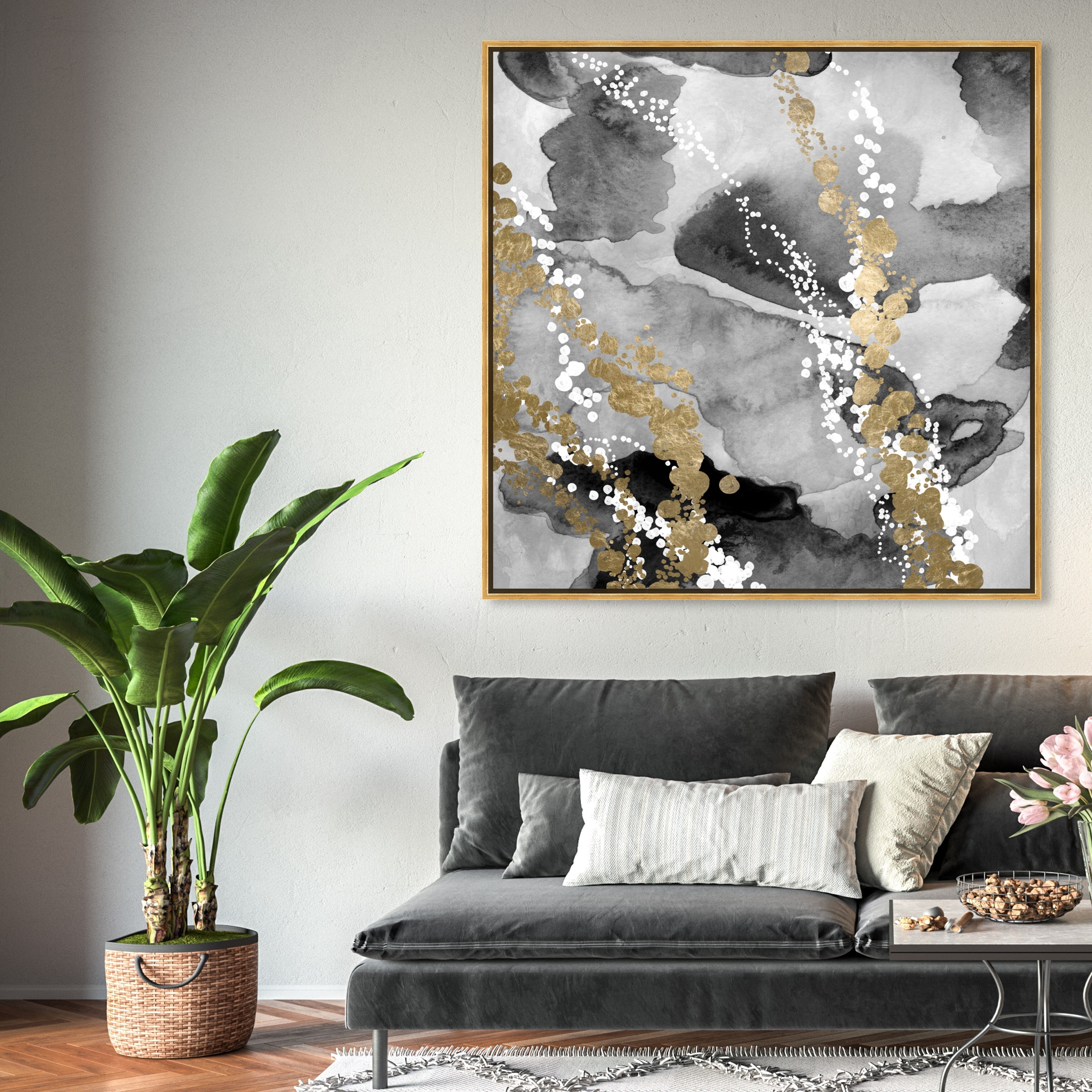 The Oliver Gal Artist Co. Abstract Framed Wall Art Canvas Prints 'Amethyst  並行輸入品 N4Mc2yoTV4, 美術、工芸品 - mahabodhihyd.org