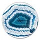 preview thumbnail 2 of 4, Designart 'Blue Agate Crystal' Oversized Modern Wall CLock
