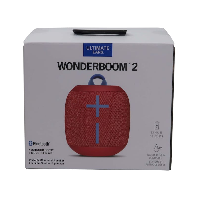 Ultimate Ears WONDERBOOM 2 Portable Bluetooth Speaker (Radical Red)