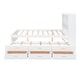 preview thumbnail 10 of 22, Full Size Platform Bed Frame with Trundle, Storage Drawers, USB Ports, and Shelves for Bedroom, Easy to Assemble, White