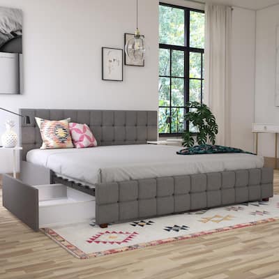 CosmoLiving by Cosmopolitan Elizabeth Upholstered Bed with Storage