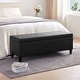 preview thumbnail 3 of 17, 50.3" x 17.50" x 18" Upholstered Rectangular Storage Ottoman-Faux Leather
