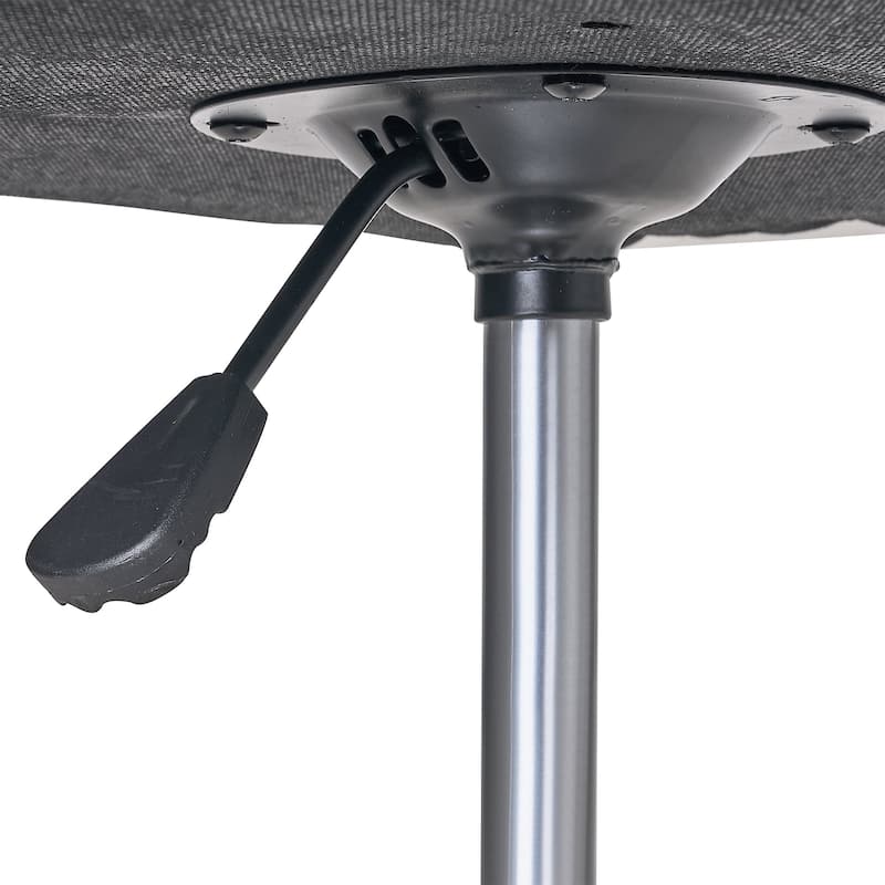 VECELO White 360 Swivel Office Chair Multifunctional Adjustable Height Hollow Back Comfortable Sponge Padding Bar Stool