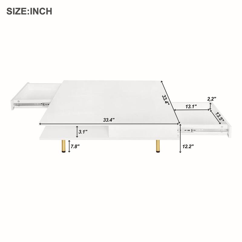 Particle Board Coffee Table With Drawers