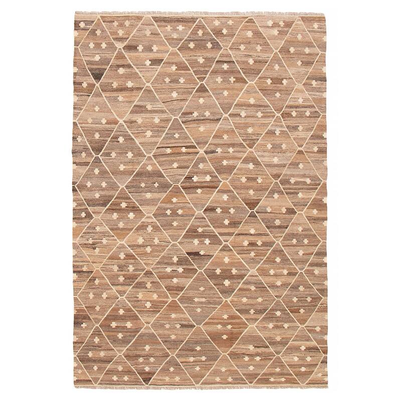 Sivas Brown Kilim 6'8" x 9'11" - 6'8 x 9'11 - Brown - 6'8 x 9'11