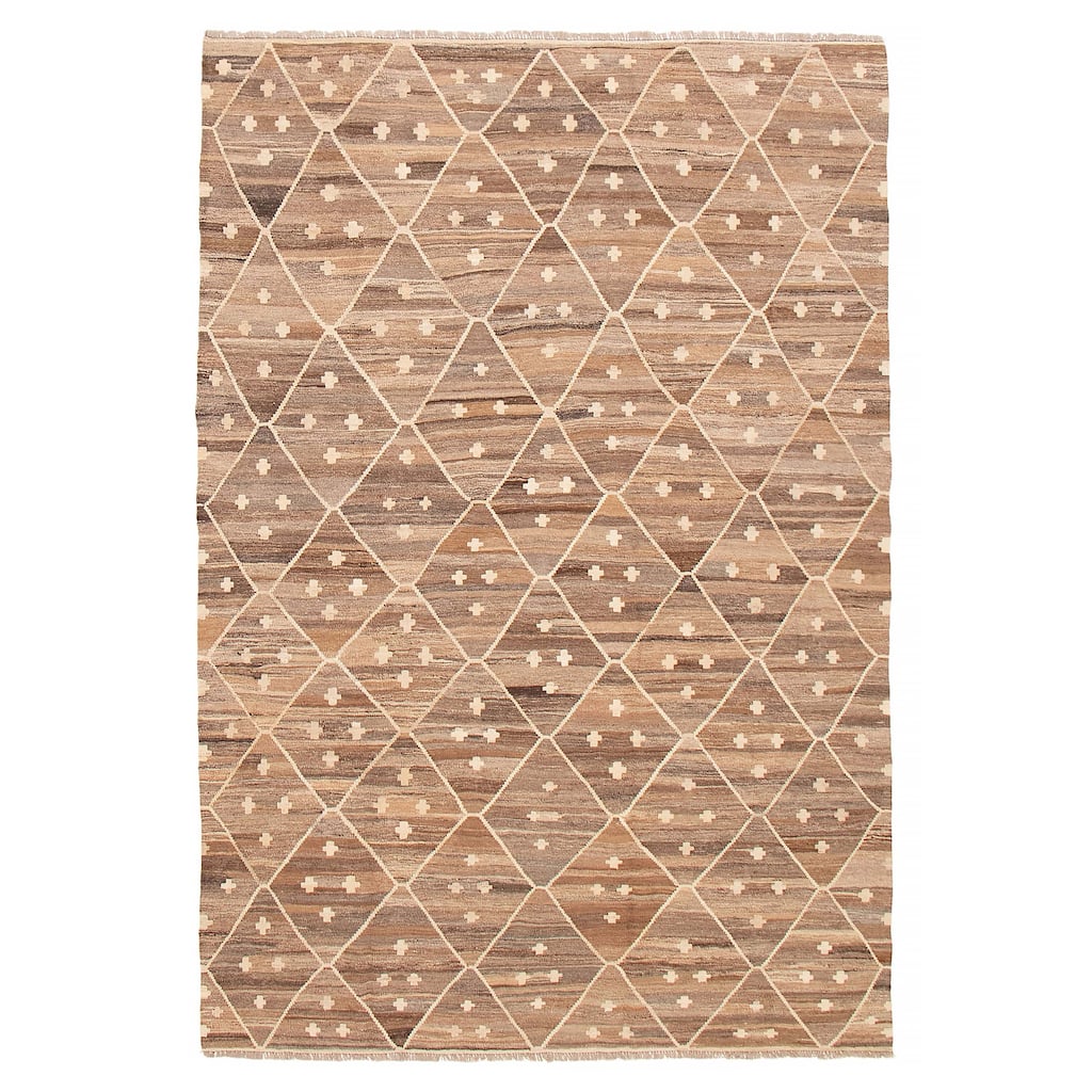 Sivas Brown Kilim 6'8" x 9'11" - 6'8 x 9'11