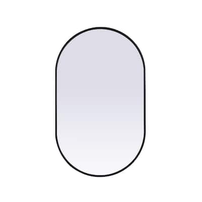 Indigo Home Metal Frame Oval Mirror 24x40 Inch