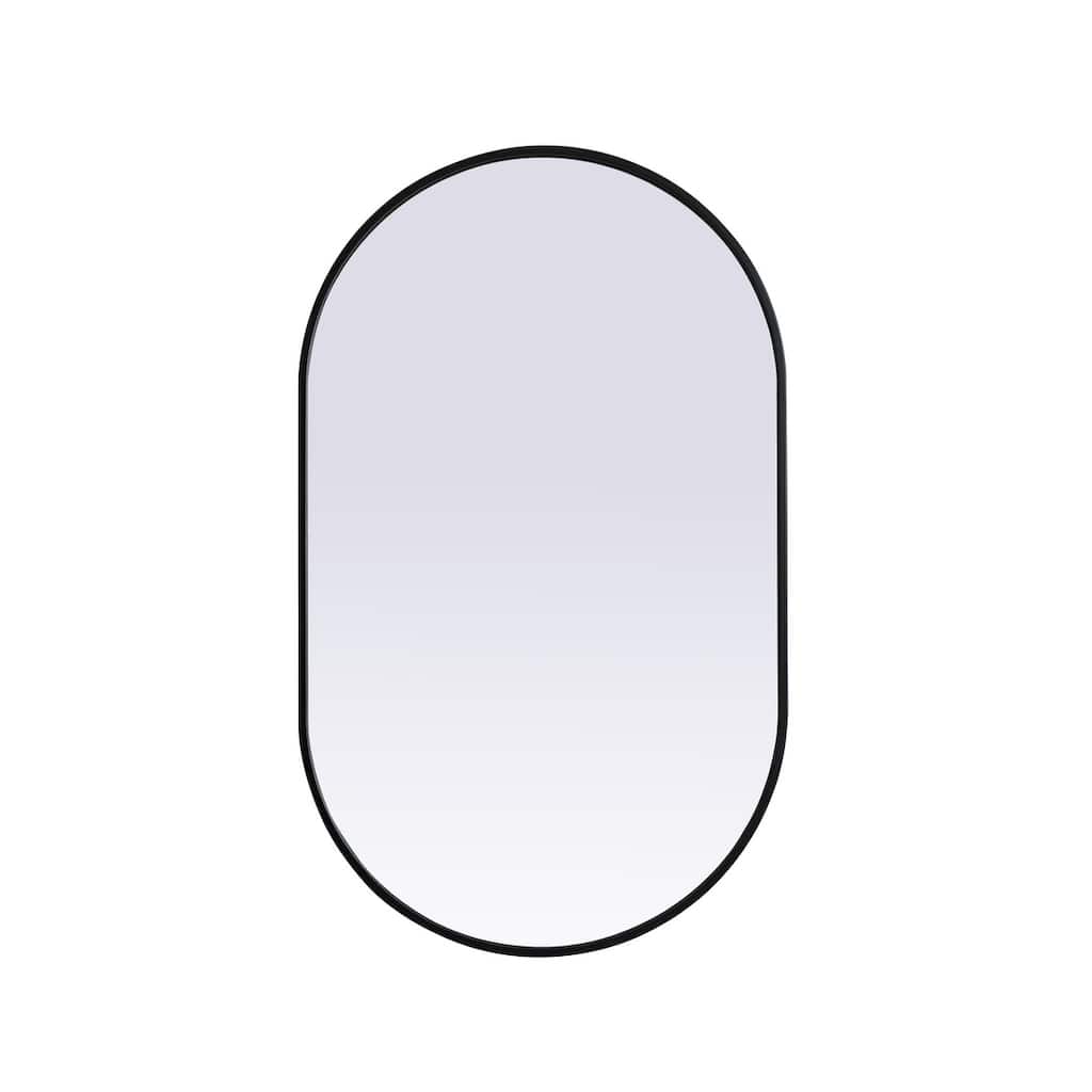 Indigo Home Metal Frame Oval Mirror 24x40 Inch