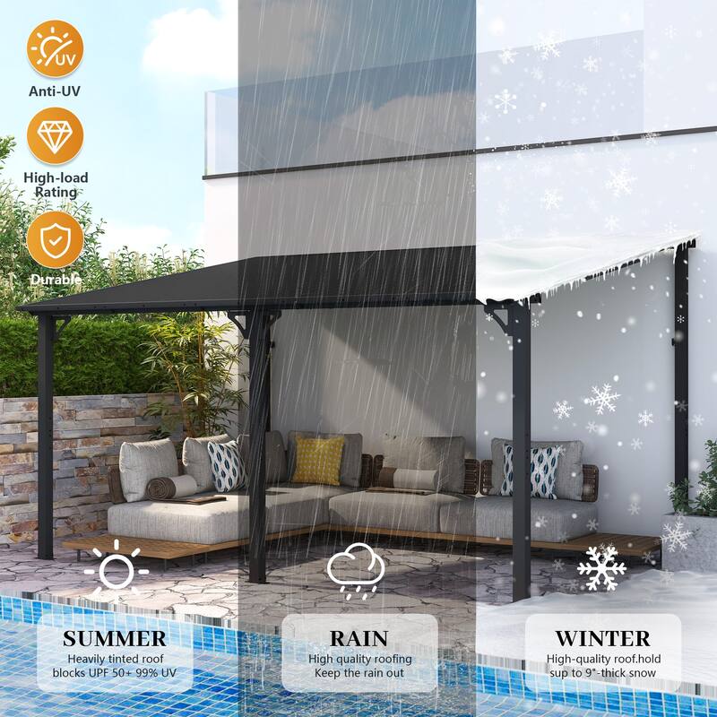 Outdoor Wall Mounted Gazebos Backyard Gazebo Awning