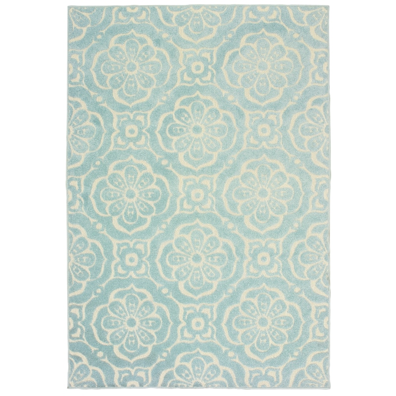 Vista Home Port Clarence Floral Medallions Area Rug by Havenside Home - 9'10" x 12'10" - Blue/Cream