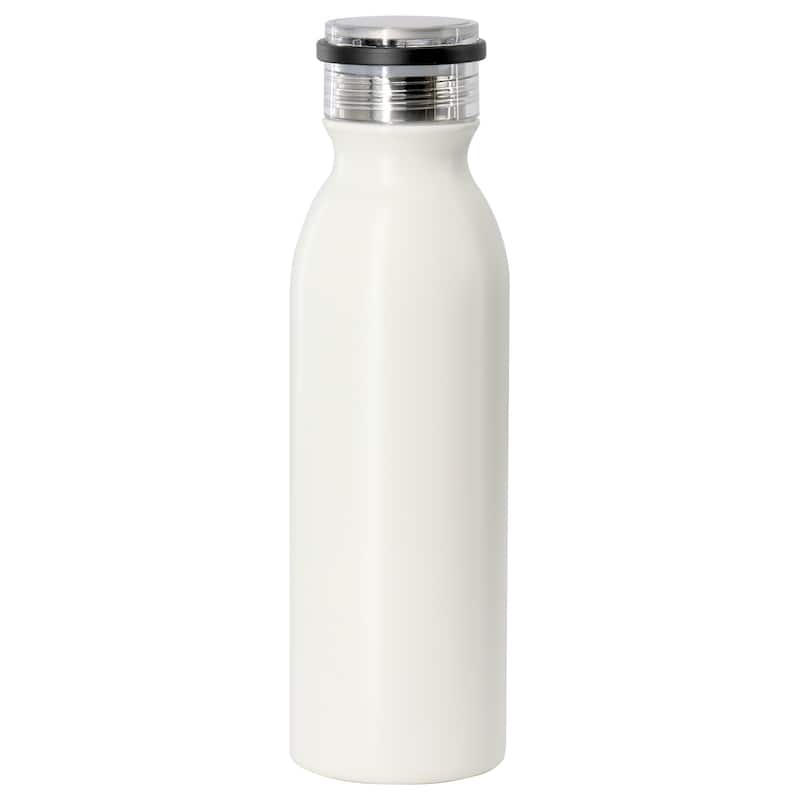 20oz Stainless Steel Thermal Bottle with Acrylic Lid in Cream
