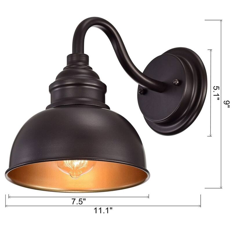 Lummilen 1 Light Farmhouse Dimmable Wall Bath Sconce