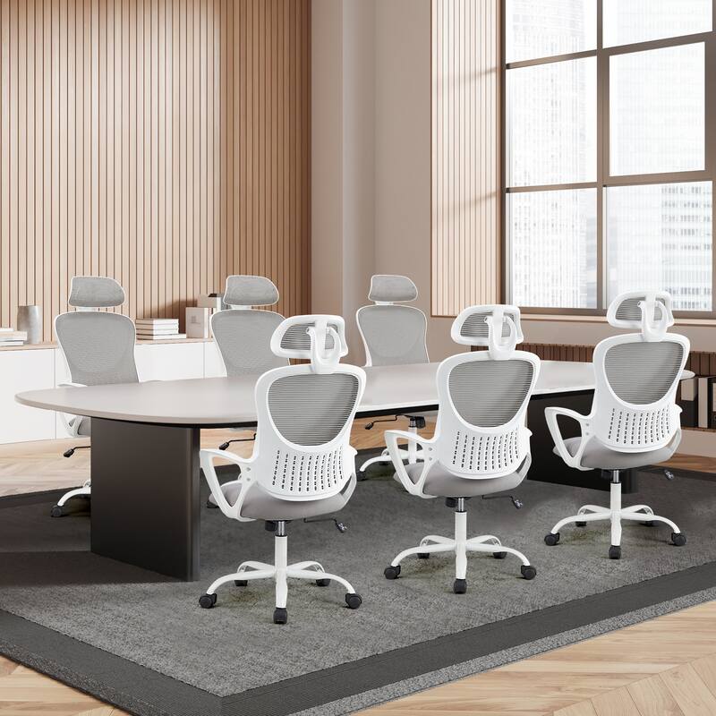 Ergonomic Mesh Office Desk Chair with Fixed Armrests
