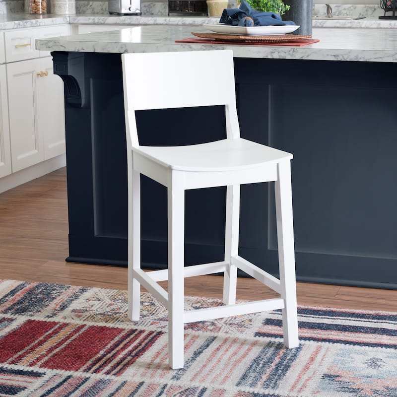 Dahlia Wood 24-Inch Armless Counter Stool (Set of 2)