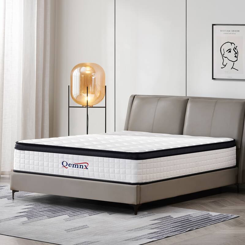 Qemnx 12 Inch Hybrid Gel Memory Foam Mattress