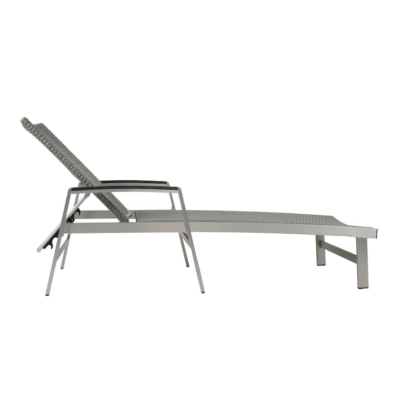 Oxton Outdoor Aluminum Chaise Lounge by Christopher Knight Home