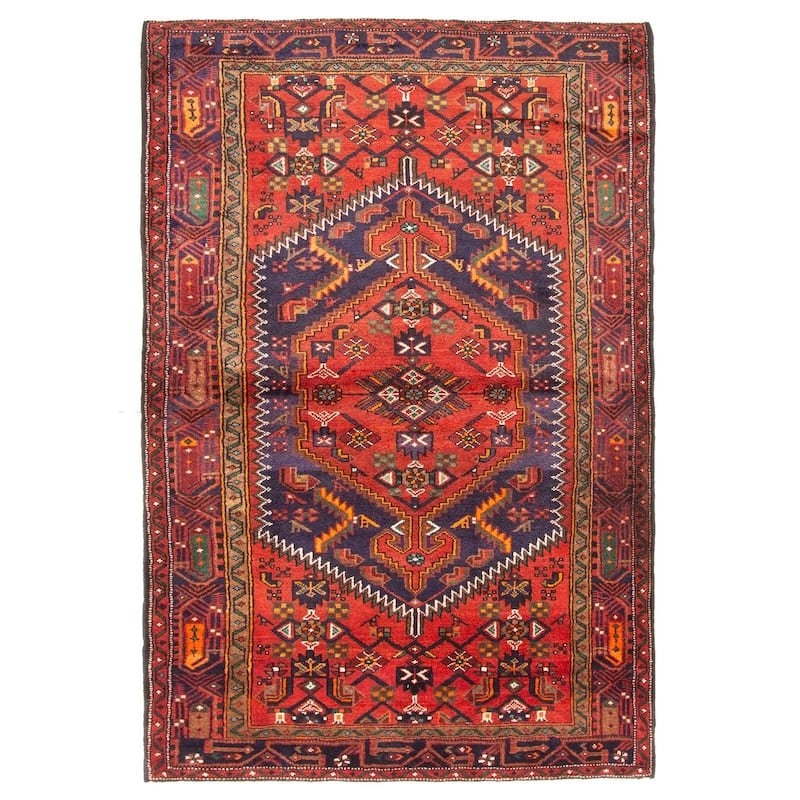 ECARPETGALLERY Hand-knotted Anadol Red Wool Rug - 4'3 x 6'8