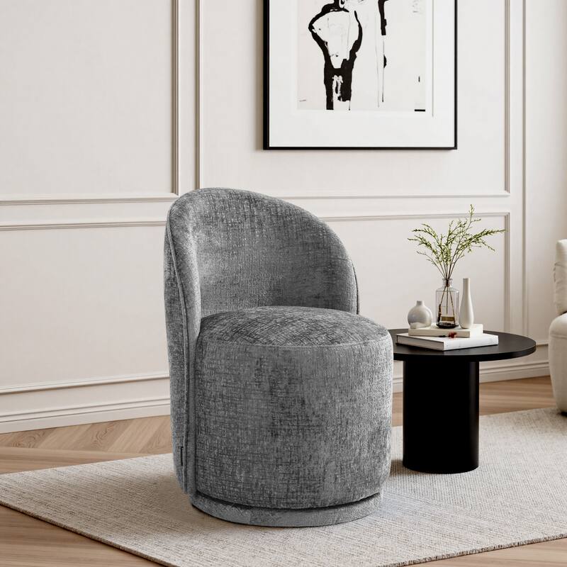 UIXE Modern Upholstered Swivel Armless Side Dining Chairs