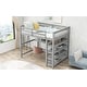 preview thumbnail 4 of 43, Multifunctional Design Full Size Loft bed with Built-in Desk