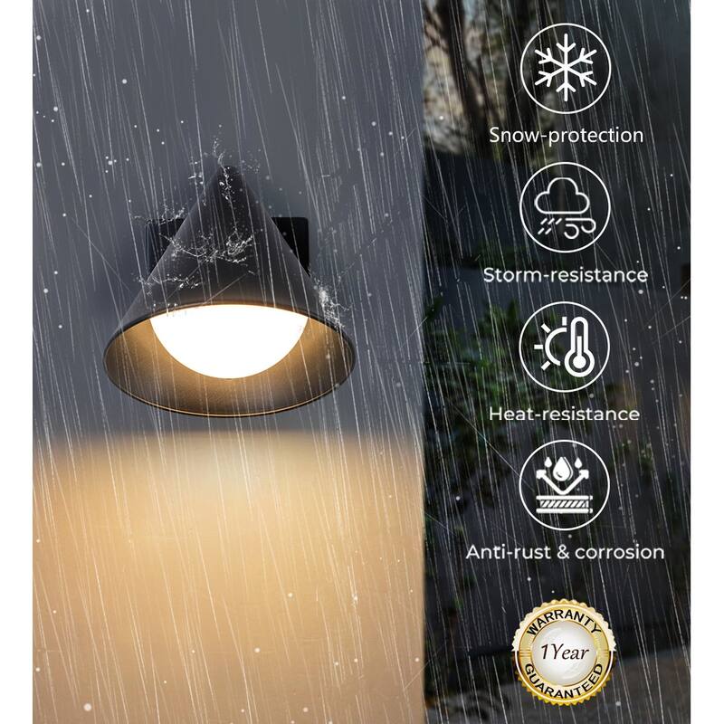 Modern LED Outdoor Wall Sconce Set of 2