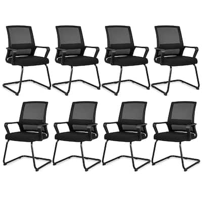 Gymax Office Guest Chair Set of 8 Conference Reception Chair w/ Lumbar