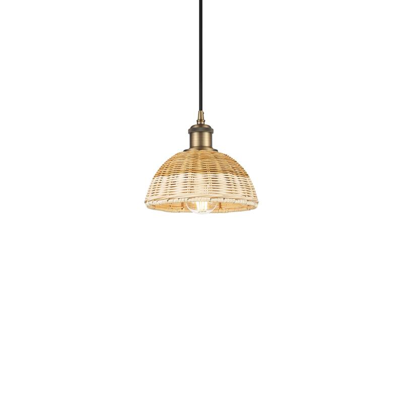 Innovations Lighting 516-1P-7-8 Bristol Natural II Pendant Bristol - Brushed Brass / Natural