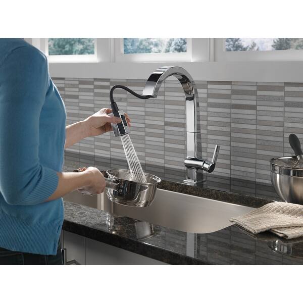 Shop Delta 9193 Dst Pivotal 1 8 Gpm Single Hole Pull Down Kitchen