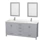 Option Gray / White Quartz Top / Brushed Chrome Hardware