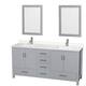 Option Gray / White Quartz Top / Brushed Chrome Hardware