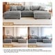 preview thumbnail 32 of 153, 118.4"W Plush Modular Sectional Sofa with Pillows