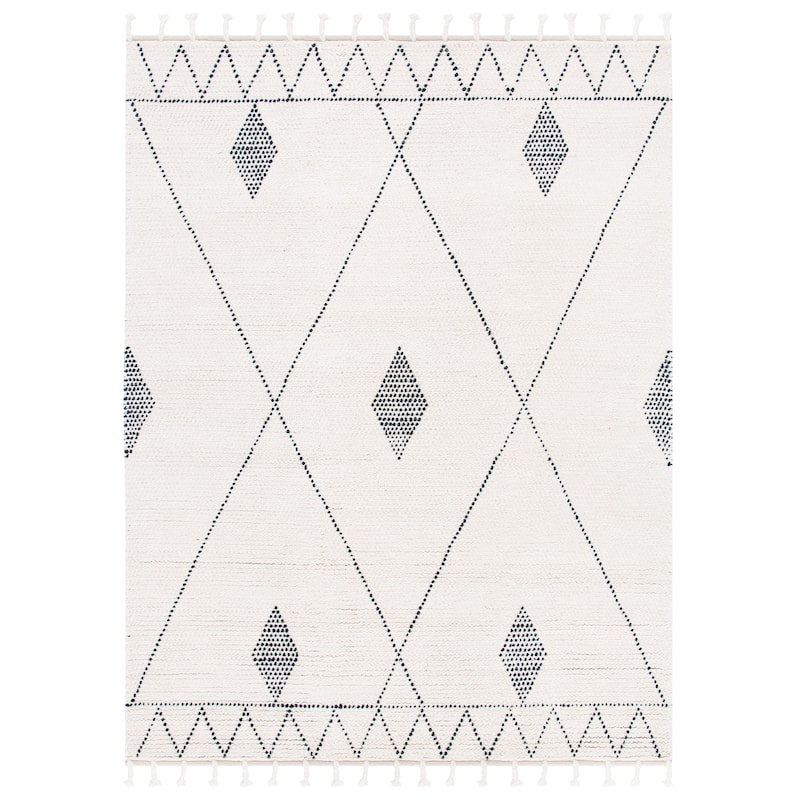 SAFAVIEH Handmade Casablanca Dituri Boho Wool Tassel Rug