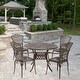 preview thumbnail 2 of 5, Arden 5-Piece Outdoor Dining Table Set for Patio, Bronze