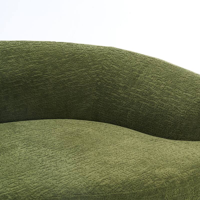 Full Compression Sponge Sofa, Green, Foam+Spring, 110"L x 39"W x 26"H