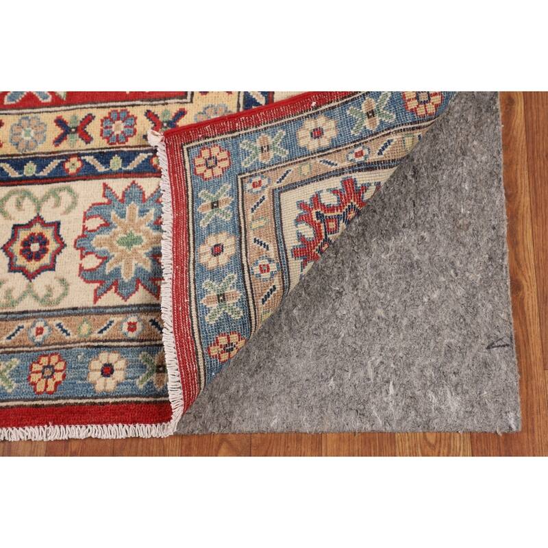 Red Kazak Area Rug Handmade Living Room Wool Carpet - 6'7" x 9'9"