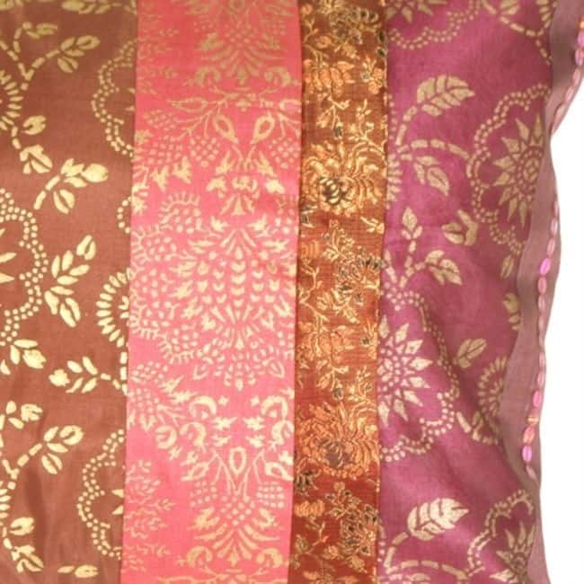 Silk Odyssey Plum Pillow with Polyfill Pillow Insert