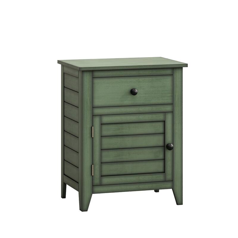 Antique Green Storage Drawer Storage Cabinet with Drawer, Dressing Table Nightstand Lamp Table Coffee Table - Antique Green
