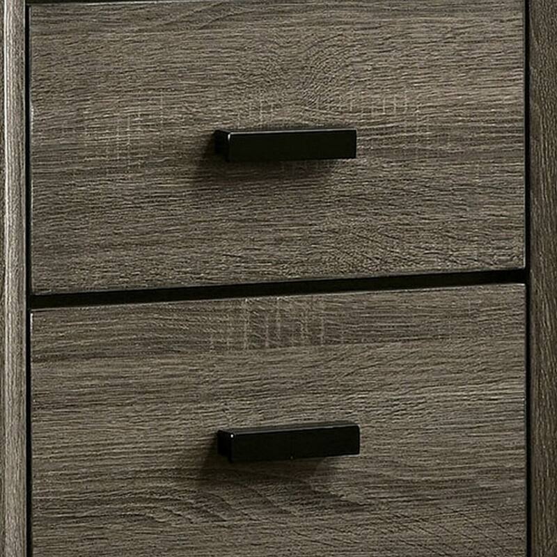 Brown 2 Drawer 16.38 in. W Nightstand with Sturdy Drawer Pulls