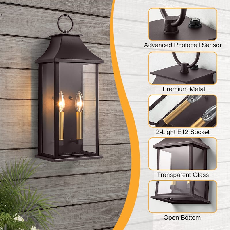 Maxax Black Metal Outdoor Wall Light
