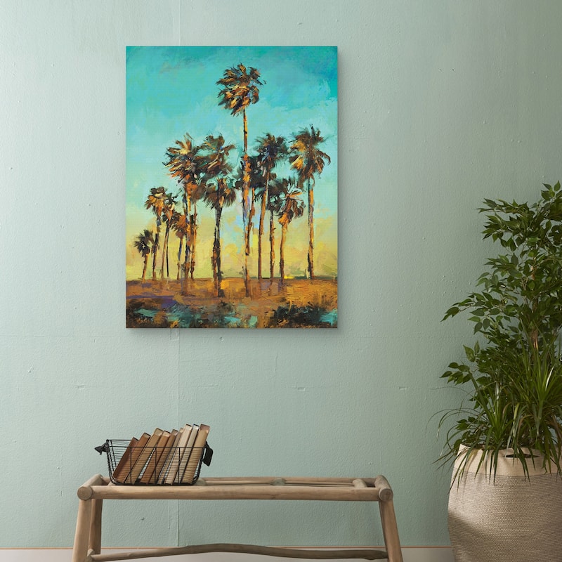 Evening Palms by Studio Arts Canvas Art Print