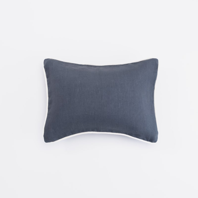 Katalene Linen 12 x 16 Inch Lumbar Pillow - Steel Blue
