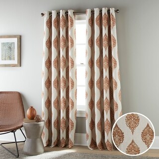 QUALITY BLOCKOUT EYELET CURTAINS CURTAIN DOUBLE SIDE PATTERN BROWN LATTE 