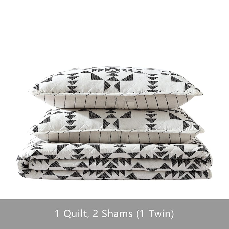 Eddie Bauer Arrowhead Cotton Charcoal Quilt Set
