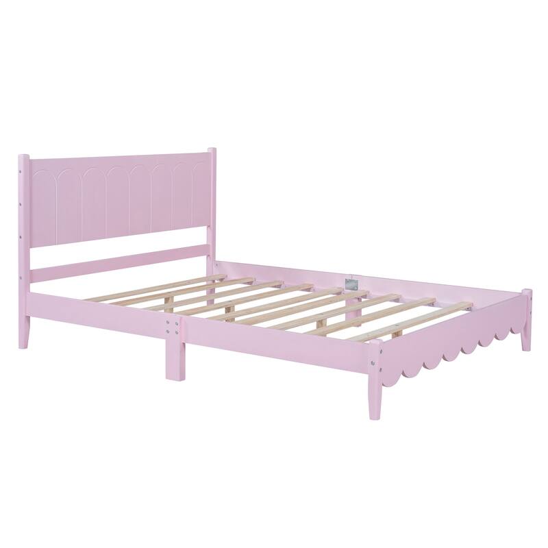 Vintage Style Platform Bed Frame