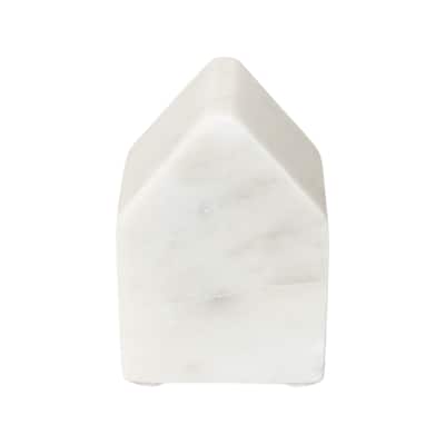 Med. White Marble Home Object - White