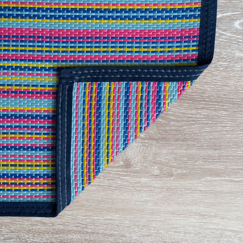 Lalune Beach Stripe Indoor Outdoor Area Rug