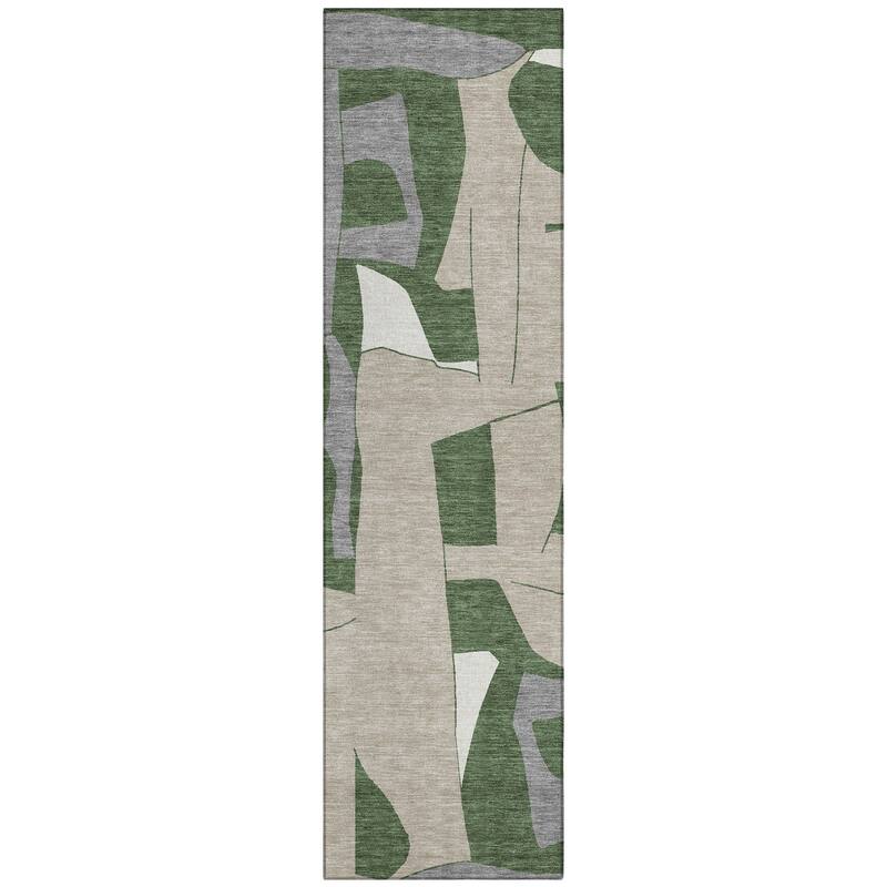 Machine Washable Indoor/ Outdoor Modern Crestone Chantille Rug