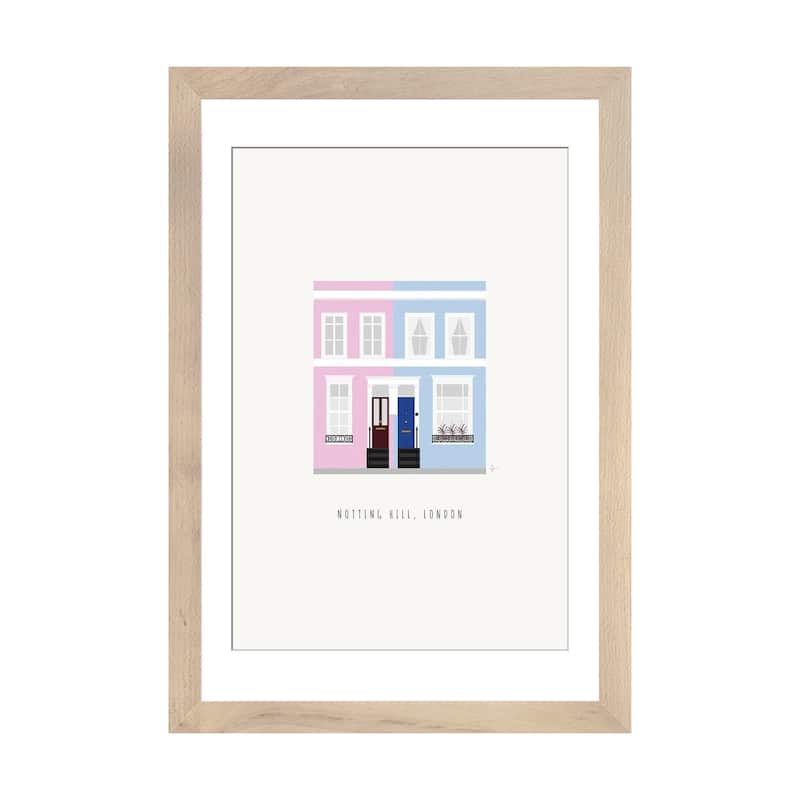 iCanvas "Notting Hill, London" by Lyman Creative Co. - Natural - 24x16x1