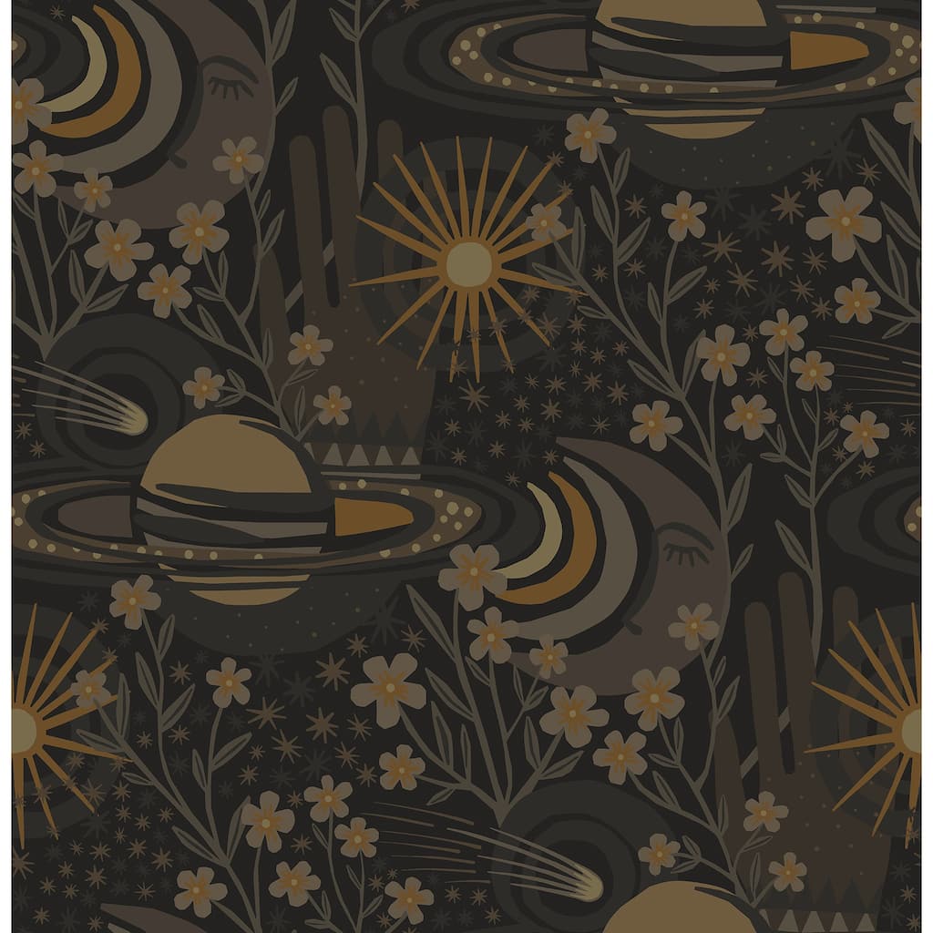 Pip & Lo Black Ethereal Cosmos Peel & Stick Wallpaper